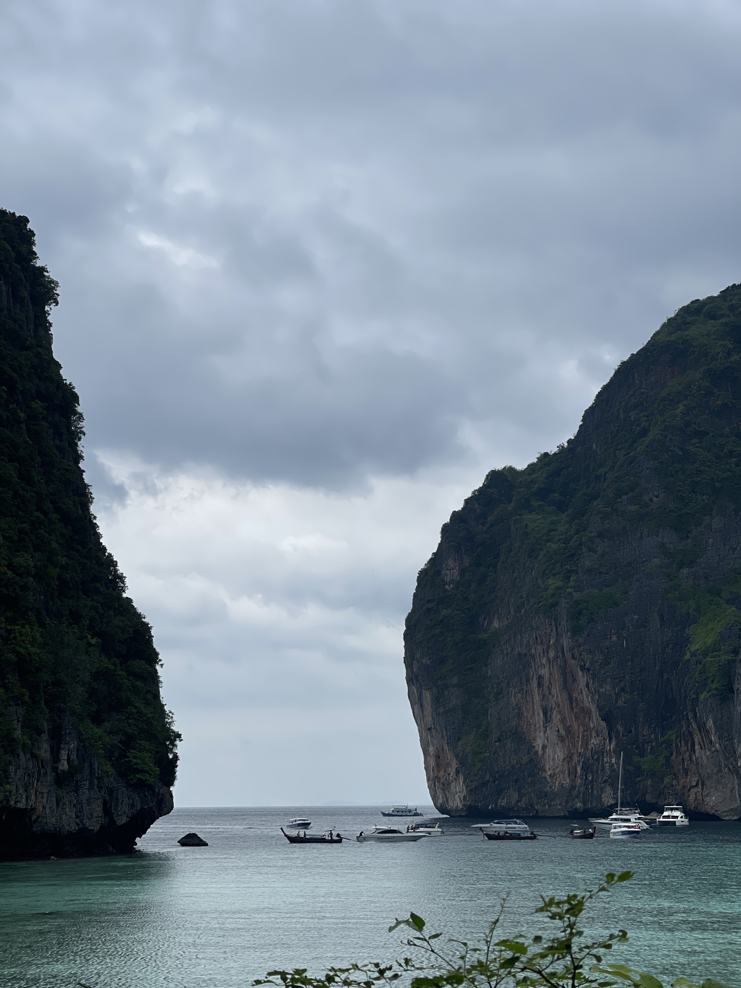 Cliffside beach view